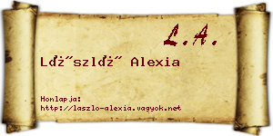 László Alexia névjegykártya
